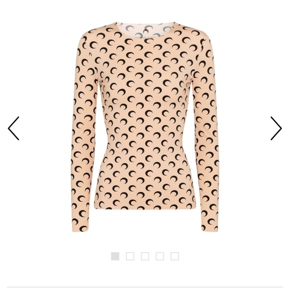 Marine Serre printed stretch jersey top - Picture 1 of 3